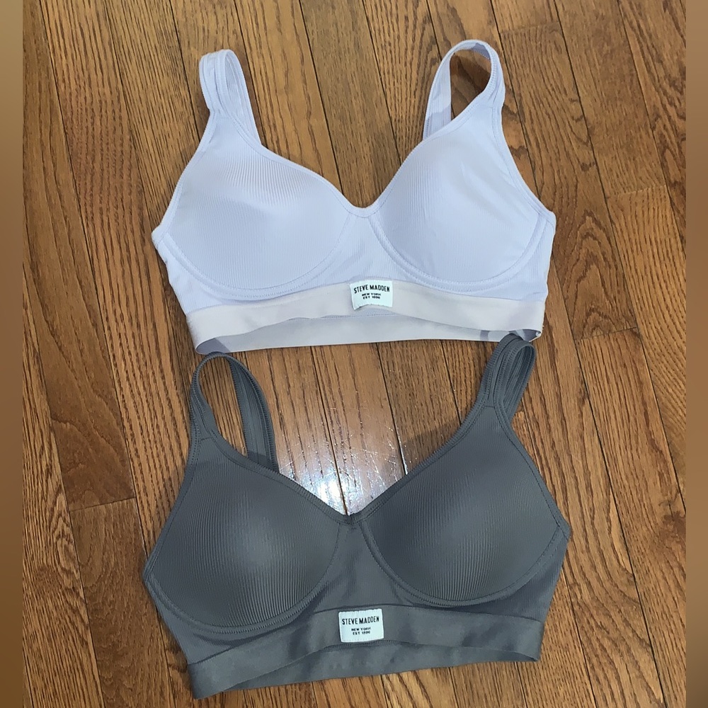 Wireless purple and grey Steve Madden Bras